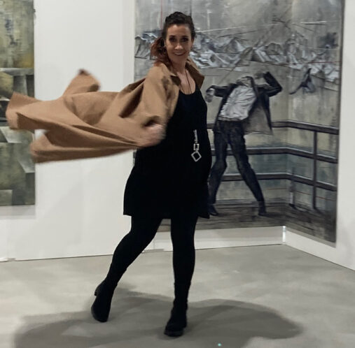 Darstellung Gabrielle Prokai, auch La Prokay, in einer Schwungbewegung